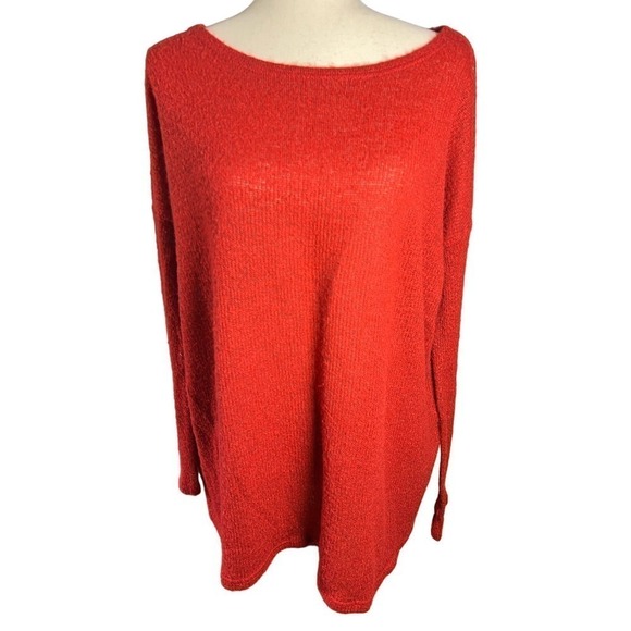 Piko 1988 Lightweight Tunic Sweater, Boatneck, Red, size Medium - Picture 1 of 12
